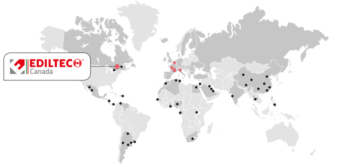 Mappa Edilteco nel Mondo