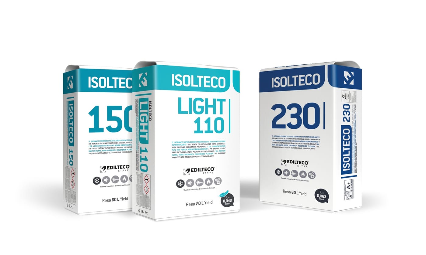 Isolteco pre-mixed thermal insulating plasters