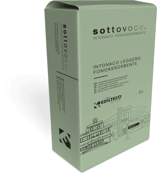 Sottovoce, lightweight sound-absorbing plaster for reverberation control in indoor spaces